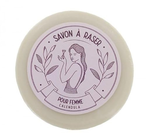 Savon de rasage pour femmes 80g- parfum frais au calendula-fabrication française