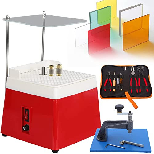 JMorCO Tragbarer Mini-Glasschleifer, Premium-Buntglas-Starter-Set inklusive Glasschleifer, 5/8-Zoll- und 1-Zoll-Schleifbits, Kreisschneider-Werkzeuge, für Anfänger-Werkzeuge, 110 V