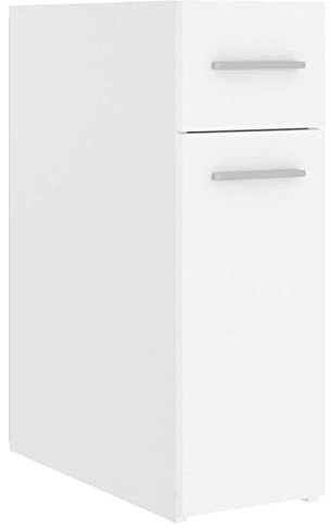 Tidyard Apothekerschrank Aufbewahrungsschrank Schrank Nischenschrank Nischenregal Miniregal Schrankchen Küchenschrank Standschrank Schrank 20 x 45,5 x 60 cm (L x B x H),Holzwerkstoff,Weiß