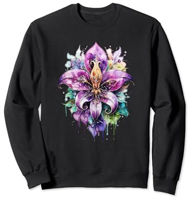 Fleur de Lys, französische Lilie, Blume, Sommer, Symbol, Karneval Sweatshirt