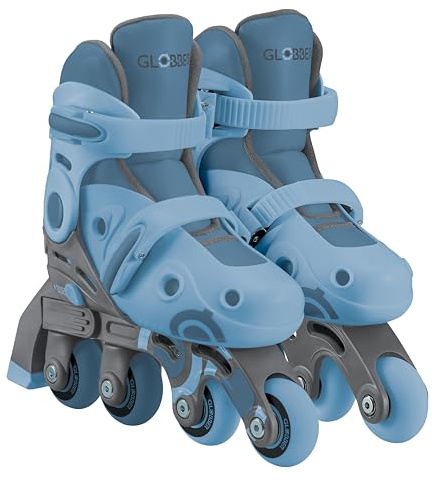 Globber - Learning 2EN1 - Rollers évolutifs d'apprentissage - Taille 2 du 30 au 33, Bleu