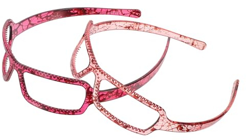 IWOWHERO 2pièces Lot De Bandeaux Pour Femmes Serre-têtes Pour Lunettes Bandeau Coiffure Mignonne Bandeau De Maquillage