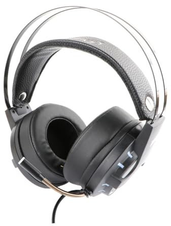 Veemoon Casque de Jeu Filaire avec Microphone USB Casque Audio pour Jeu Vidéo et Communication Claire