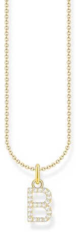 THOMAS SABO Halskette Buchstabe 925 Sterling Silber mit Zirkonia KE2240 - KE2265