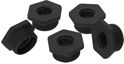 Kalitec G6201210 Riduzione M20/M12 Plastica Nero I Riduttore Pressacavo esagonale I M12 filettatura interna I M20 filettatura esterna I IP68