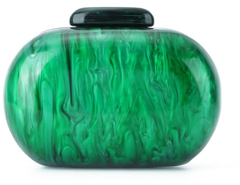 EVEOUT Pochette en Acrylique pour Femme élégant Sac à Main de Fête en Acrylique pour Mariée Sac bandoulière pour Mariage Soirée(Vert)