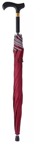 Paraguas con bastón, bastón ligero y resistente al viento para hombres y mujeres, diseño 2 en 1 para uso versátil, ideal para actividades al aire libre y clima lluvioso
