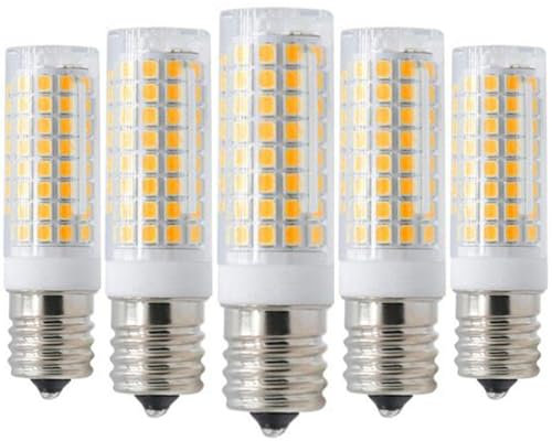 E17 LED Lampadina 10W, 10W Equivalente 100W E17 Sostituzione Alogena, AC110V, Confezione da 5, Angolo di Fascio 360 ° Dimmerabile 1000LM(Bianco Caldo)