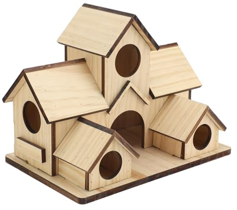 Asixxsix Hölzernes Vogelhaus, DIY Unvollendete Hängende Birdhouse Zum Malen, Bauen Sie Selbst Vogelhaus für Alle Altersgruppen, Holzbearbeitungshandwerk Kleine Nistkästen Im Freien