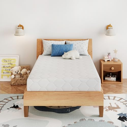 5 Inch Twin Size Memory Foam Mattress in a Box for Kids, Relieve Pressure with Medium Firm Support, Fiberglass Free, CertiPUR-US Certified