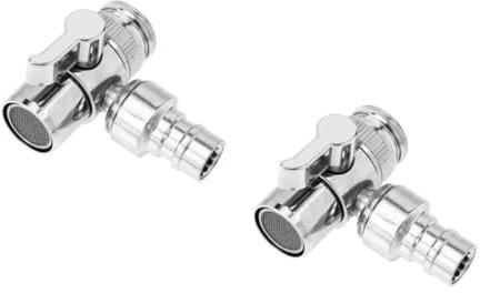Tofficu 2 Stück Voller Kupferwasserverteiler Universal- Waschmaschinen-einlassadapter Schläuche Einlassrohranschluss Ansaugstutzen Einlassrohradapter Einlassanschluss Silber Alles Bronze