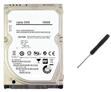 JXCHSWOU 1TB 2.5 Solid State Hybrid Drive SSHD Laptop Hard Disk 8GB SSD 1000GB HDD Harddisk HD SATA III 6Gb/s 5400 RPM 64M Cache
