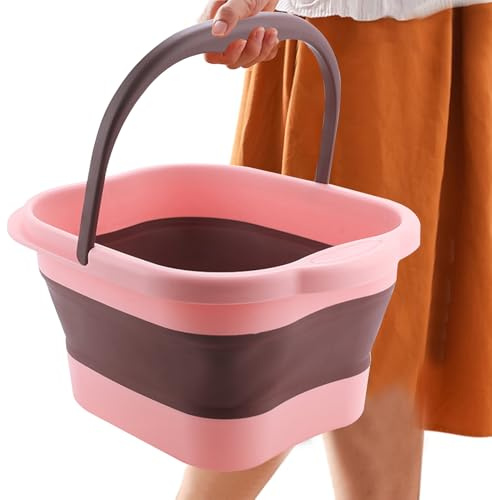 Vasca per pediluvio, vasca per pedicure per ammollo dei piedi con punti massaggianti, portatile, per pedicure, cura lenitiva per mamma, padre, donne, uomini, marito, partner