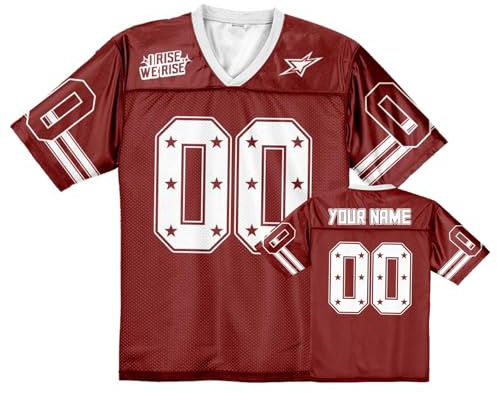 personalisiert Y2K American Football Trikot – Baggy 90er Hip-Hop Stil V-Ausschnitt Shirt – Personalisierbares Geschenk für Fans Herren Damen Kinder