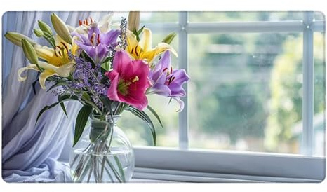 D-127 spelmusmatta XXL stor musmatta 1600 x 800 mm fönsterbräda blommor musmatta bordsmatta stor storlek förbättrar precision och hastighet sydda kanter undersidan halkfri hemmakontor