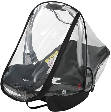 Car Seat Rain Cover Universal, Baby Car Seat Cover with Large Window