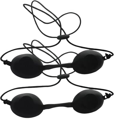 RARITYLL Gafas de sol para cama de sol, 2 pares de gafas de bronceado, gafas de terapia de luz roja para protección ocular, gafas ajustables para mujeres y hombres, gafas protectoras de luz LED IPL