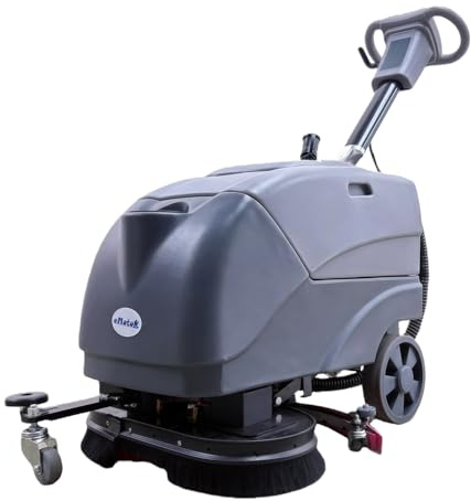 Emotor 18 Inch Commercial Walk Behind Floor Scrubber Machine, 2x45AH Batttery Powered Hard Floor Cleaning Machine