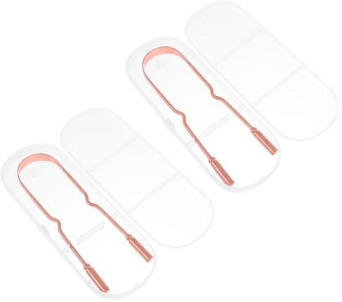 SILENRADAWN Puliscilingua in Rame con Manico Ergonomico e Custodia, Strumento per Raschiare la Lingua per Uso Domestico e Viaggi, Detergente Pratico per L’igiene Orale Quotidiana