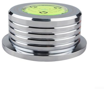 Poids d'enregistrement pour stabilisateur pour vinyle, pince de platine avec niveau et stroboscopique 33/45 tr/min, ajustement de 7 mm (argent 60 Hz)