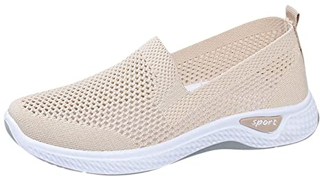 Generisch Chaussures de sport légères pour femme - Chaussures d'été pieds nus - Chaussures d'été - Chaussures de loisirs - Chaussures de course sur route - Chaussures de jogging plates - Semelle