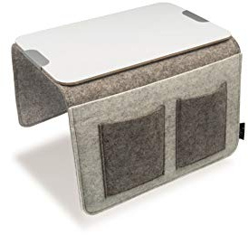 Sofa Butler Carry mit 4 Taschen und Ablageplatte hellgrau/dunkelgrau 201040222-HE