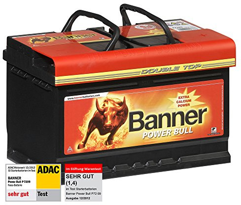 Banner Power Bull Autobatterie 12V 72Ah 660A P7209 TEST ADAC + Stiftung Warentest SEHR GUT