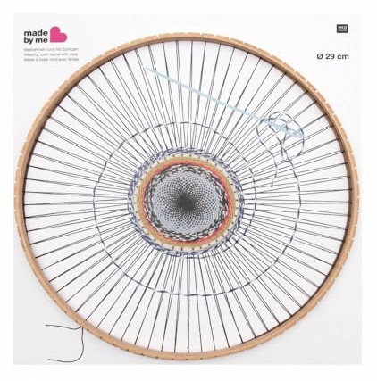 Rico Design Made by Me Webrahmen aus Holz rund Durchmesser von 29 cm - ideal zum Weben für Kinder & Erwachsende - DIY