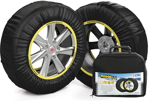 SNOVIT FIX&GO TEX PLUS Talla XL - Cadena de nieve textil. Turismo, SUV, 4x4 y furgoneta. Certificación ZT EN-16662-1. Set 2 Uds.