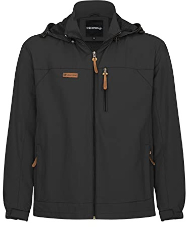 FALKENSTEJN Summer Windbreaker Anorak Windjacke leichte Jacke (3XL, Black)