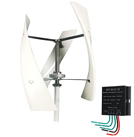 8000W Noiseless Home Garden Vertical Wind Turbine Generator Kit, 12V 24V 48V 220V Liten Maglev trefas AC Vertikal vindkraftverk (med MPPT -kontroller),24v