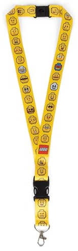 LEGO Umhängeband für Schlüsselanhänger, abnehmbares Umhängeband für Handy, Schlüssel, Ausweise, mit Schnellverschluss und Schnalle, Minifigur, Einheitsgröße, Minifigur, One size