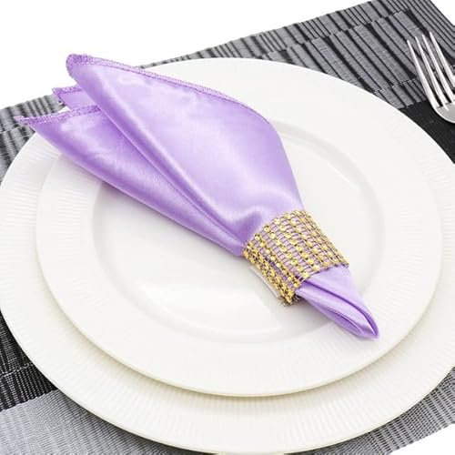 YOGAY 50 Stück Servietten Hochzeit Dekoration Tuch Platz Satin Stoff Taschentuch Serviette Party Home Supplies Tischdekoration