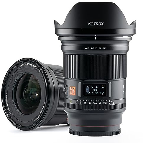 VILTROX 16mm F1.8 f/1.8 Pro Level FE Full Frame Wide Angle Autofocus Lens with LCD Screen Compatible with Sony E-Mount Mirrorless Cameras Alpha a7 a7II a7III a7R a7RII a7RIII a7RIV a7S a7SII a9 a7C