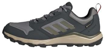 adidas För Män Tracerocker 2.0 GORE-TEX Trail Running Shoes, Solid Grey/Olive Strata/Carbon, 42 EU