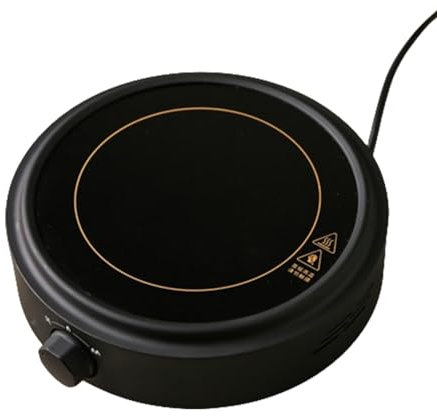 Mini cuisinière électrique – Plaque chauffante portable de 17 cm, cuisinière électrique en céramique de 800 W pour faire bouillir de l'eau, préparer du thé et du café, 110 V/220 V,Black