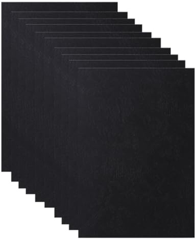 Couverture de reliure A4 en cuir texturé - 21 x 29 cm - Noir