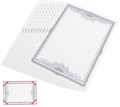 SHINEOFI 10pcs A4 Blank Certificate Printing Paper Border Diploma Academic School Supply Honor Certificate Paper for Graduation Document Handwriting and Printing