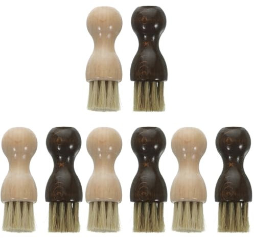 CALLARON 8stücke Multifunktionale Schuhbürsten Aus Schweinehaar Zur Reinigung Und Pflege Wildlederschuhen Für Schuhputz Und Pflegeanwendung Und Naturfarben