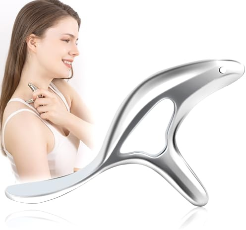 InfiniteRelax Metall Triggerpunkt Massage Werkzeug für Tiefengewebemassage & Körper Gua Sha, Muskelschaber Tool, Thumb Saver Akupressur Werkzeug, Faszienblaster für Ganzkörper-Schmerzlinderung