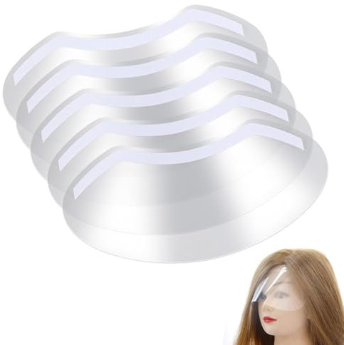 BOBOZHONG 100 Piezas Visor Transparente de Protección Facial, Máscara Suave para Ducha, Protección Ojos Cejas, Impermeable para Tinte de Pelo, Microblading, Extensiones de Pestañas