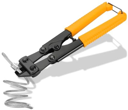 Avilia - Tagliabulloni 200 mm con Lama Temprata in Acciaio 65Mn e Manico Ergonomico – Tronchese Compatta, Sicura e Resistente per Lavori Domestici e Lucchetto Integrato