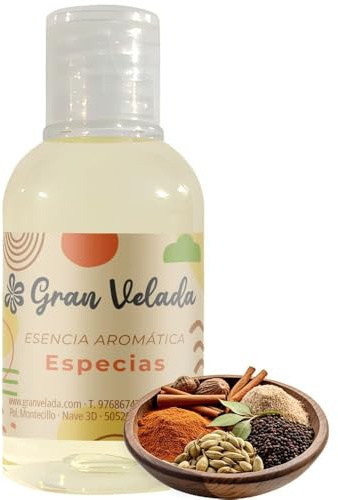Esencia Aromática de Especias Intensa y Versátil | Aroma de Canela, Clavo, Comino | Ideal para Perfumes, Cosméticos y Velas | Concentrada y Cálida