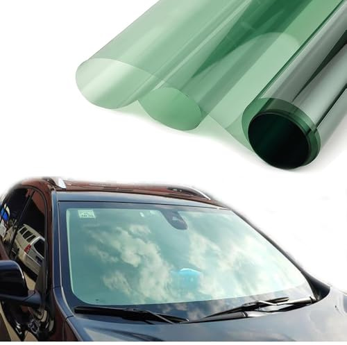Alvorox Scheiben Tönung Folie Auto, 66% VLT Grün, fensterfolie für Frontscheiben, Auto Scheibenfolie 75x150cm scheibentönungsfolie