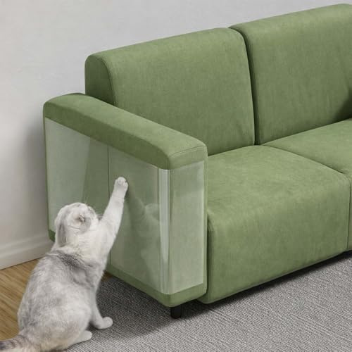 Protezione Divano Graffi Gatto, 5m x 43cm Proteggi Divano Gatti Graffi | Adesivo Antigraffio Gatto Divano Trasparente,Pellicola Antigraffio Gatto,Protezione Antigraffio per Gatt,per Porta e Mobilia