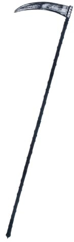 Smiffys Guadaña de La Muerte, Negra, 6 piezas, 138cm/54in Halloween