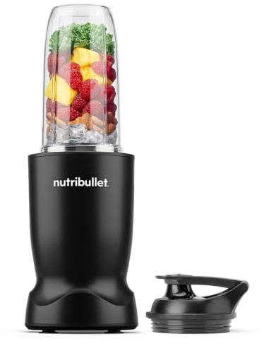 nutribullet Turbo 1000W – Mixer & Smoothie Maker mit 1000 Watt Motor, Mini Blender mit 45-Sekunden Auto-Zyklus, Hochleistungsmixer für Proteinshakes, gefrorene Früchte & Nüsse, Schwarz (NBT1004MB)