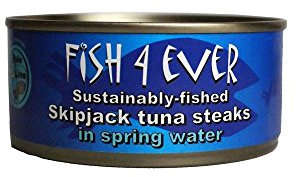 Poissons 4 steaks de thon listao jamais dans l'eau de source (160g) - Paquet de 2