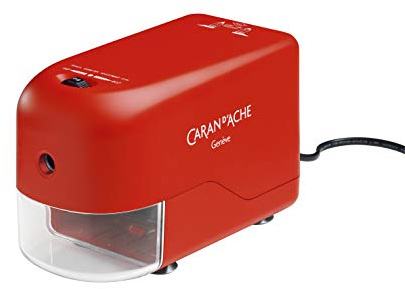 Caran d-Ache 477.070 Elektrischer Bleistiftspitzer Rouge - taille-crayons (Elektrischer Bleistiftspitzer, Rouge)