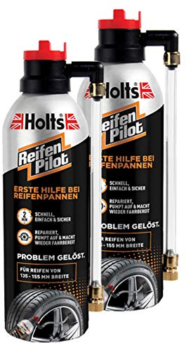 Holts 2X Reifenpannenspray Reifen Pilot Dichtungsmittel Reifenpflege Reifenpanne Pannenhilfe Autopflege 300 Ml 105120